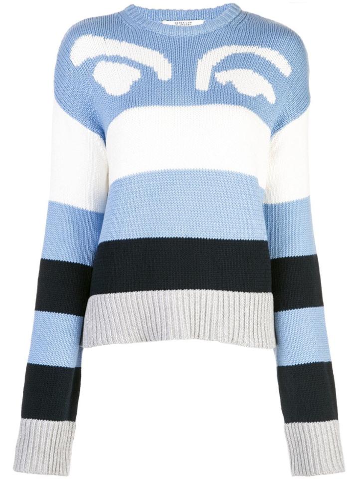 Derek Lam 10 Crosby Multicolored Stripe Sweater - Blue
