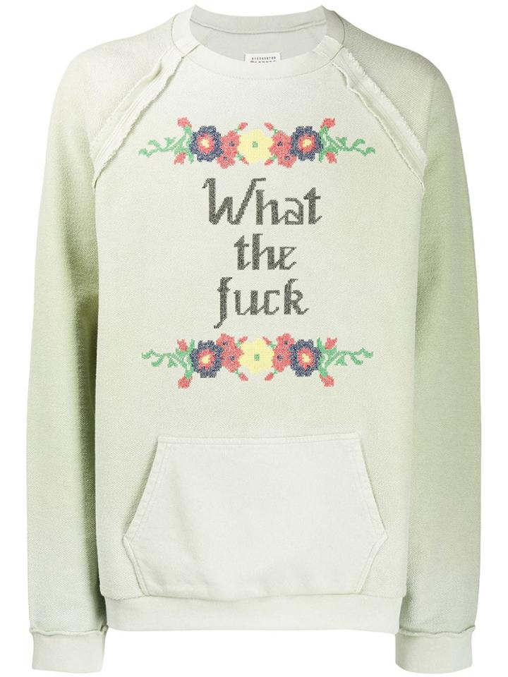 Maison Margiela Slogan Sweatshirt - Green