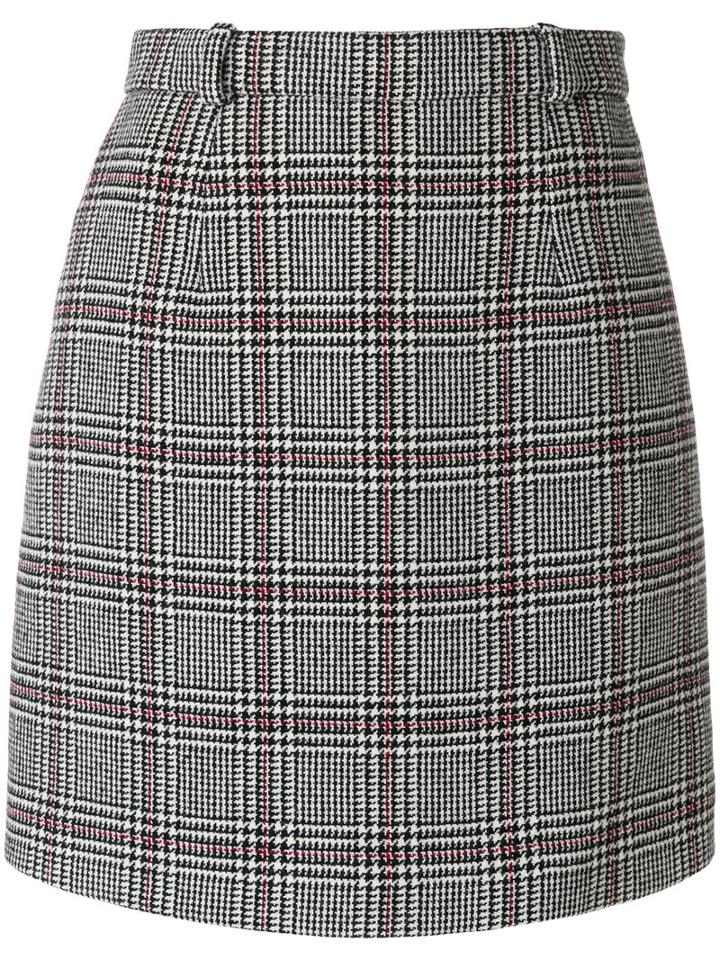 Carven - Check Mini Skirt - Women - Acetate/wool/viscose/other Fibers - 38, Grey, Acetate/wool/viscose/other Fibers