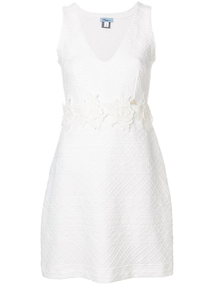Blumarine Short V-neck Dress - White