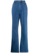 Y/project Striped Straight-leg Jeans - Blue