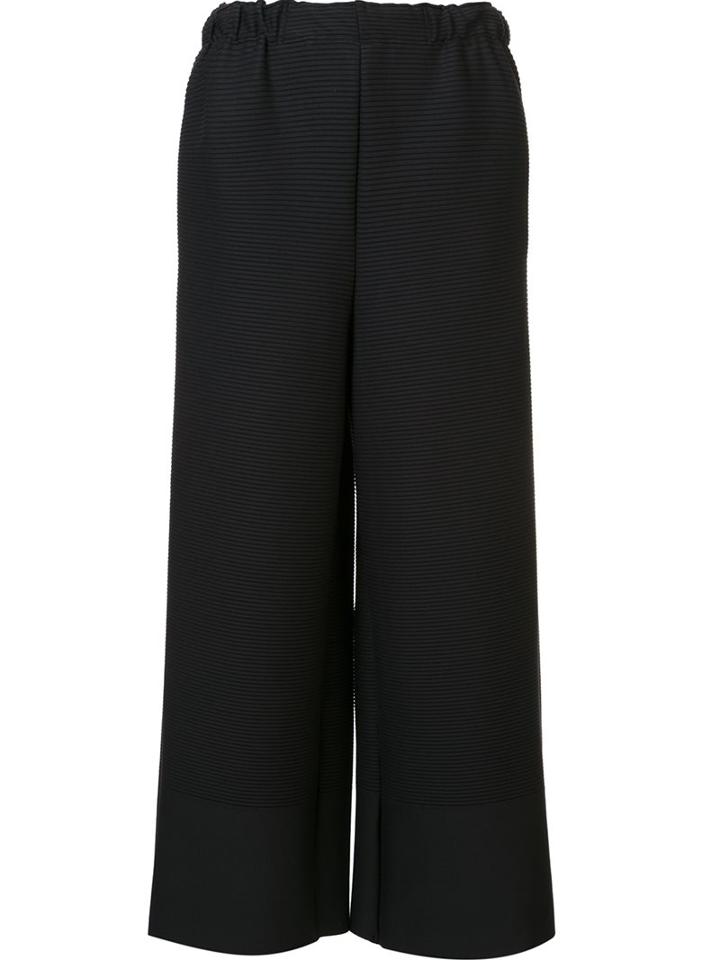 Issey Miyake 'cosmic Ripple' Trousers, Women's, Size: 2, Black, Polyester/nylon/polyurethane