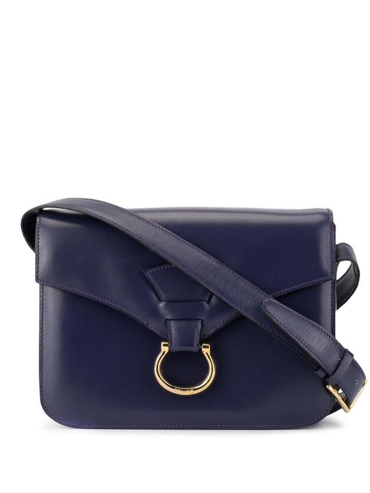 Céline Pre-owned Logo Plaque Shoulder Bag - Blue