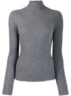 Plan C Turtleneck Knit Sweater - Grey