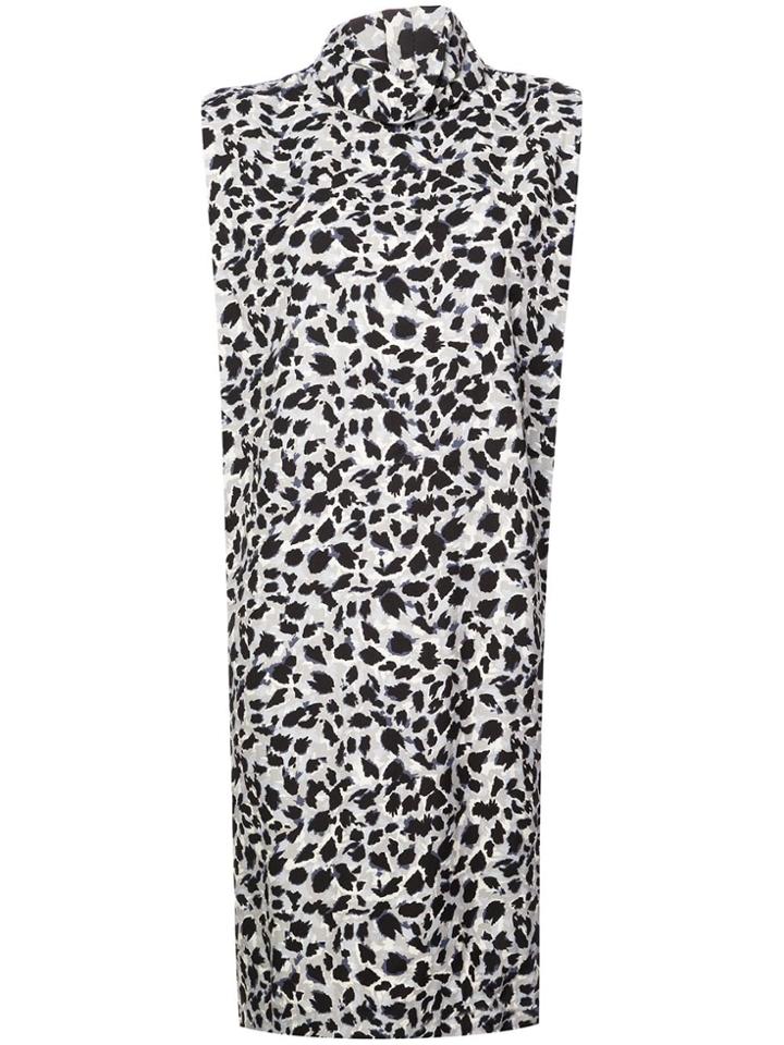 Carmen March Leopard Print Shift Dress - Grey