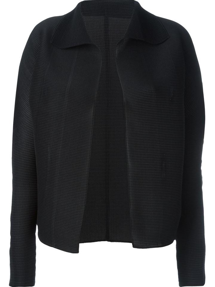 Issey Miyake Cauliflower Open Front Jacket, Women's, Black, Polyester