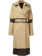 Maison Margiela Check Panel Trench Coat - Nude & Neutrals