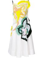 Emilio Pucci Printed-panel Flared Midi Dress - White