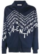 Valentino Logo Print Track Jacket - Blue