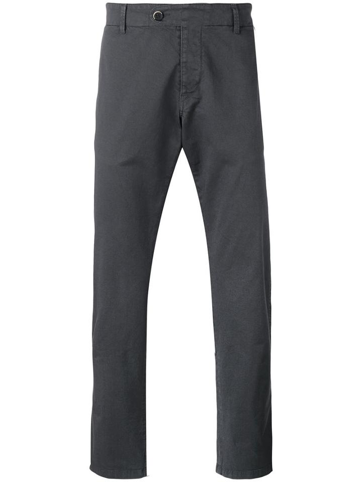 Barena Cropped Chino Trousers, Men's, Size: 52, Grey, Cotton/spandex/elastane/polyester