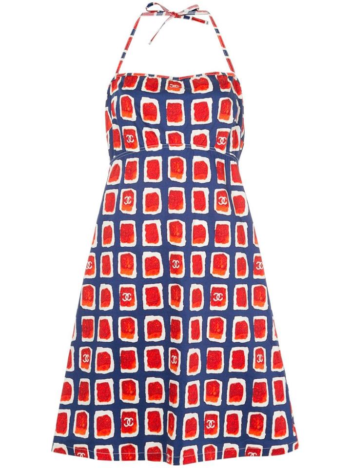 Chanel Vintage Chanel Sleeveless One Piece Dress - Blue