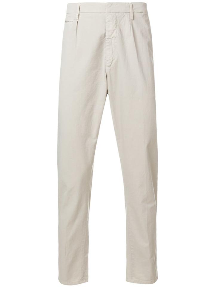 Dondup Straight Leg Trousers - Neutrals