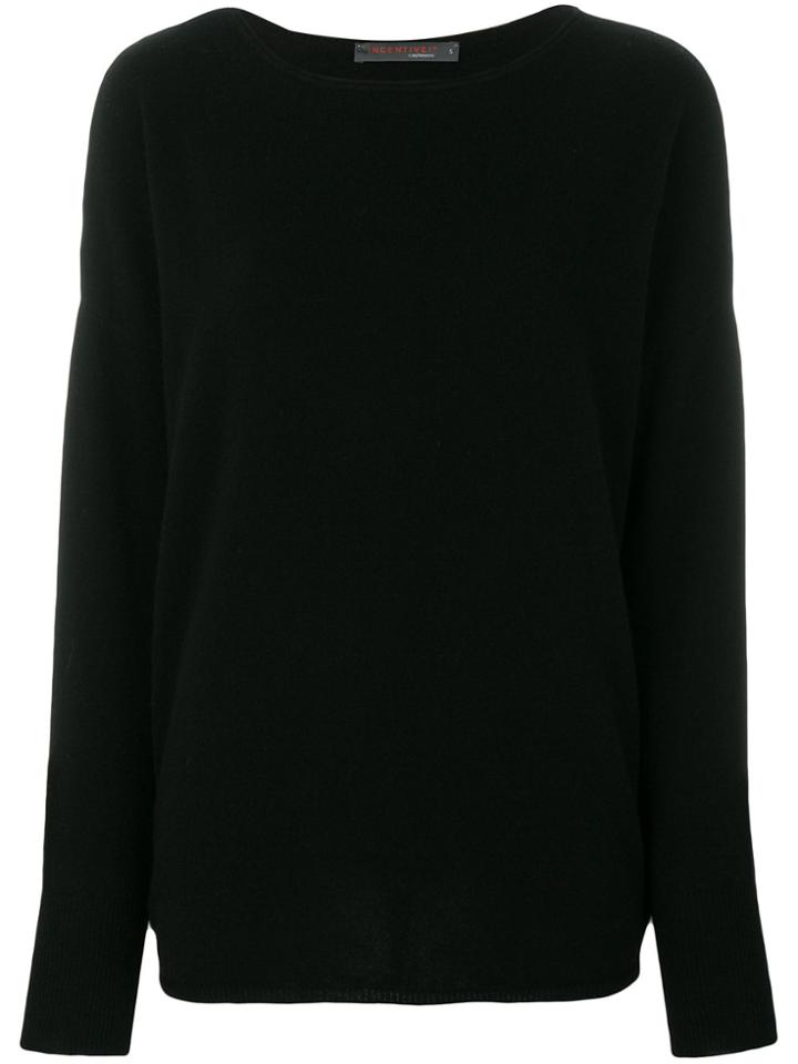 Incentive! Cashmere Fine Knit Sweater - Black