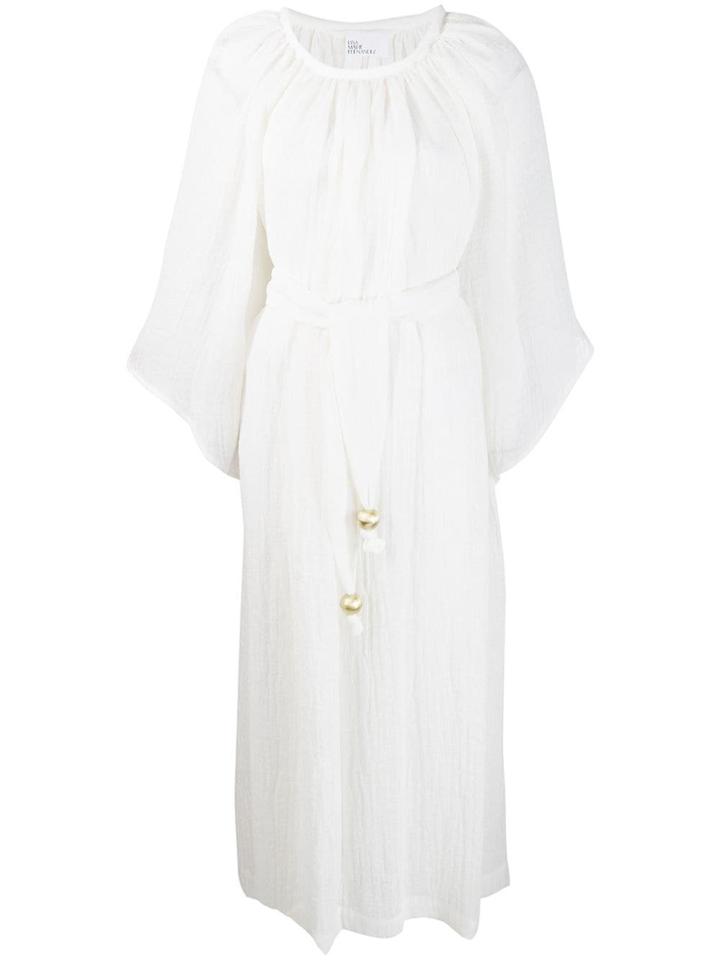 Lisa Marie Fernandez Pleated Flowy Beach Dress - White