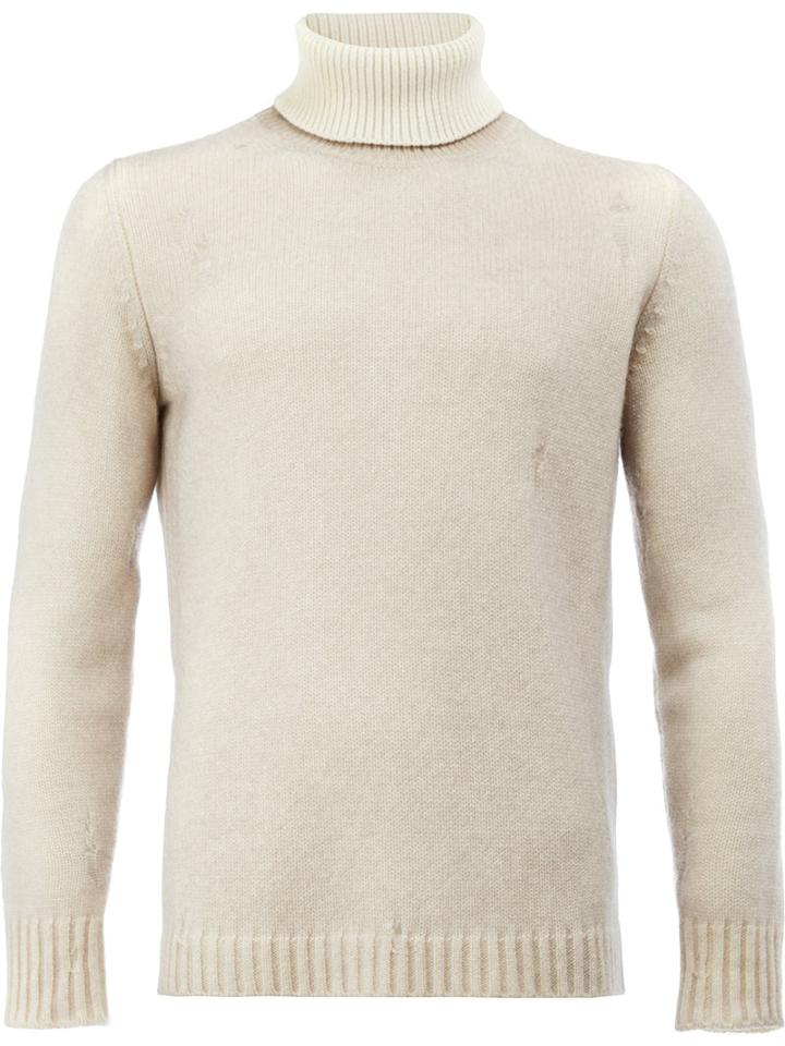 Avant Toi - Roll-neck Jumper - Men - Cashmere/merino - Xl, Nude/neutrals, Cashmere/merino