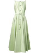 Alessandra Rich Embellished Button Dress - Green