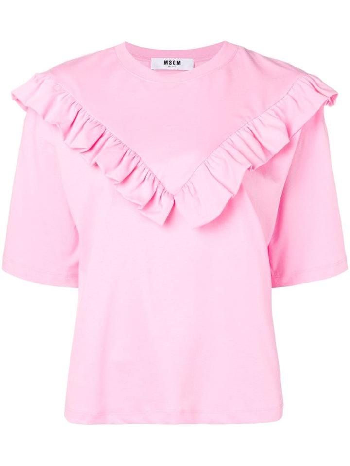 Msgm Bib T-shirt - Pink
