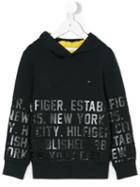 Tommy Hilfiger Junior - Graphic Print Hoodiee - Kids - Cotton/spandex/elastane/modal - 7 Yrs, Blue