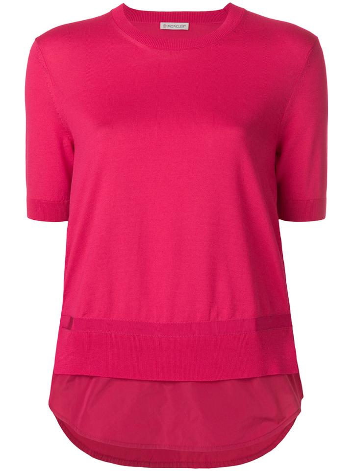 Moncler Logo Patch T-shirt - Pink & Purple