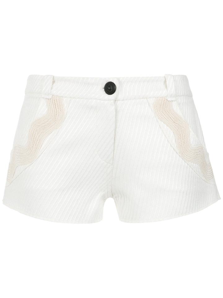 Andrea Bogosian Tweed Shorts - White
