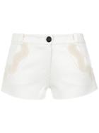 Andrea Bogosian Tweed Shorts - White