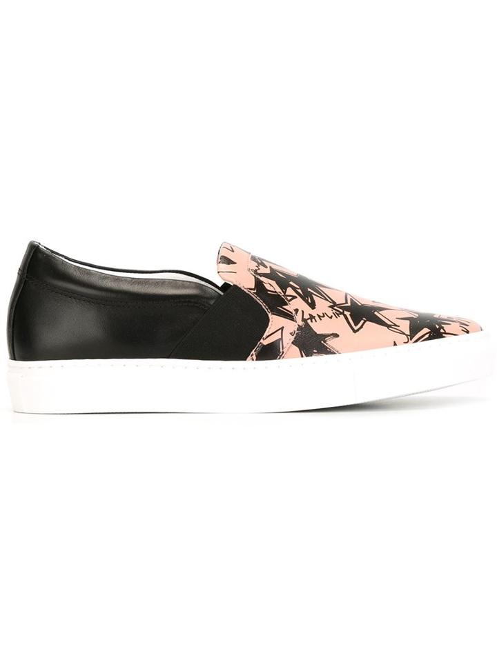 Lanvin 'pull-on' Star Print Slip-on Sneakers