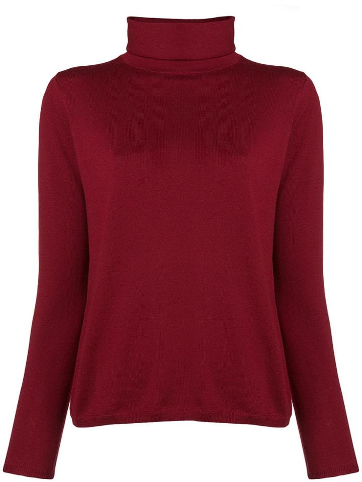 Aspesi Fine Knit Turtleneck Sweater - Red