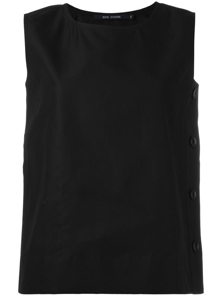 Sofie D'hoore Sleeveless Top, Women's, Size: 36, Black, Cotton