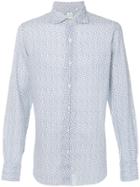 Finamore 1925 Napoli Abstract Print Button-down Shirt - Blue