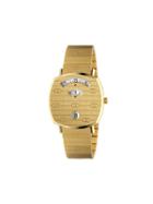 Gucci Gold Tone Grip Logo-engraved 35mm Watch