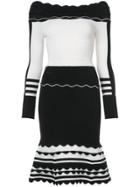 Yigal Azrouel Striped Knit Dress - Black