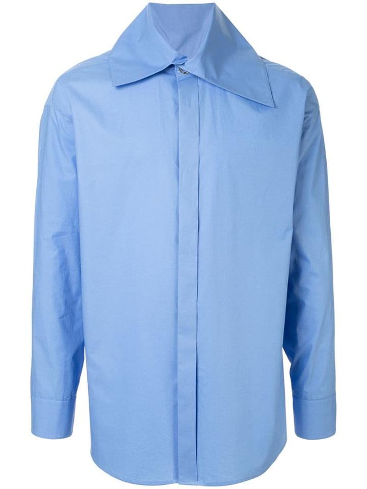 Wooyoungmi Wide Collar Shirt - Blue