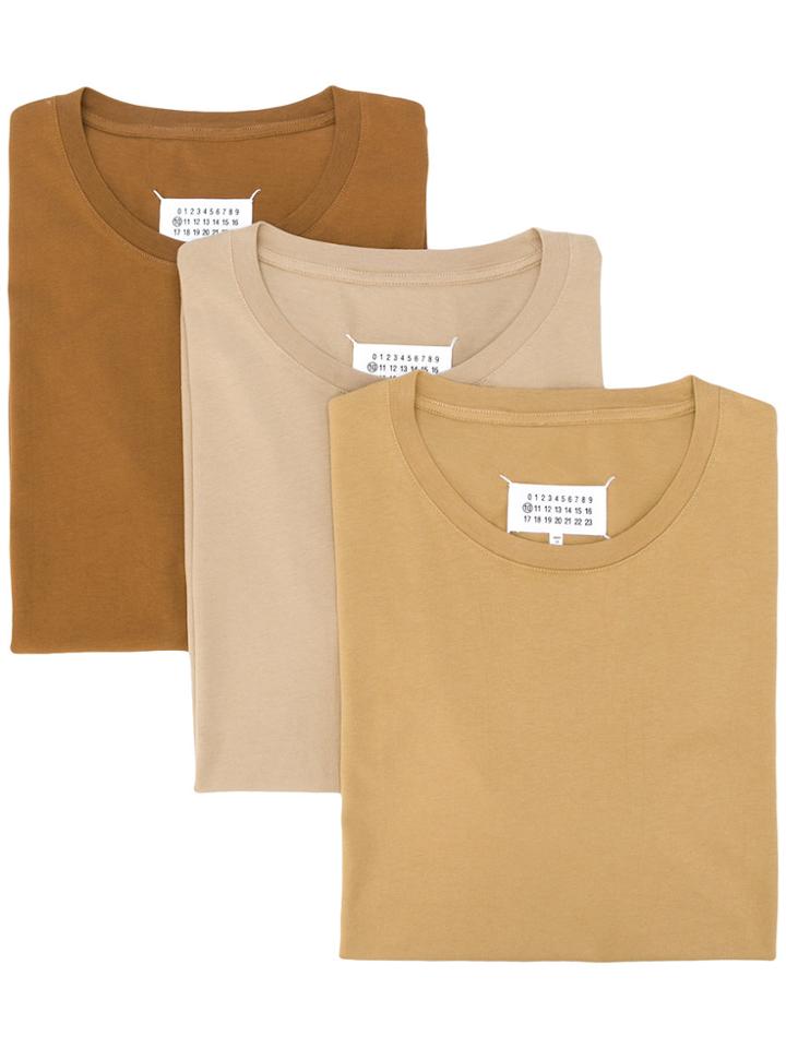 Maison Margiela T-shirt 3 Pack - Nude & Neutrals