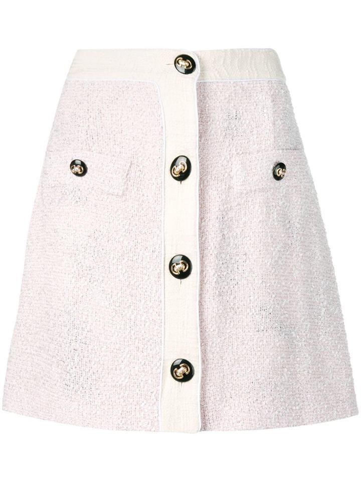 Alessandra Rich Tweed Mini Skirt - Pink