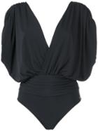 Brigitte Deep V Neck Swimsuit, Women's, Size: Pp, Black, Polyamide/spandex/elastane