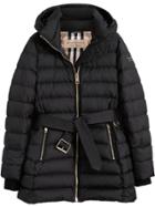 Burberry Linefield Quilted Coat - Black