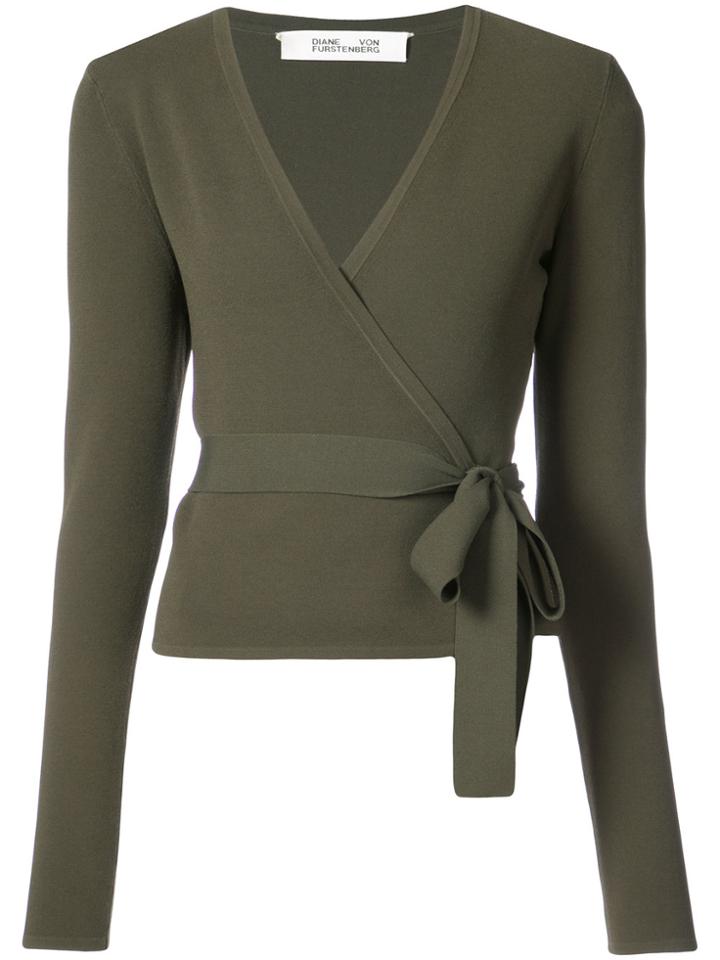 Dvf Diane Von Furstenberg Wrap Top - Green