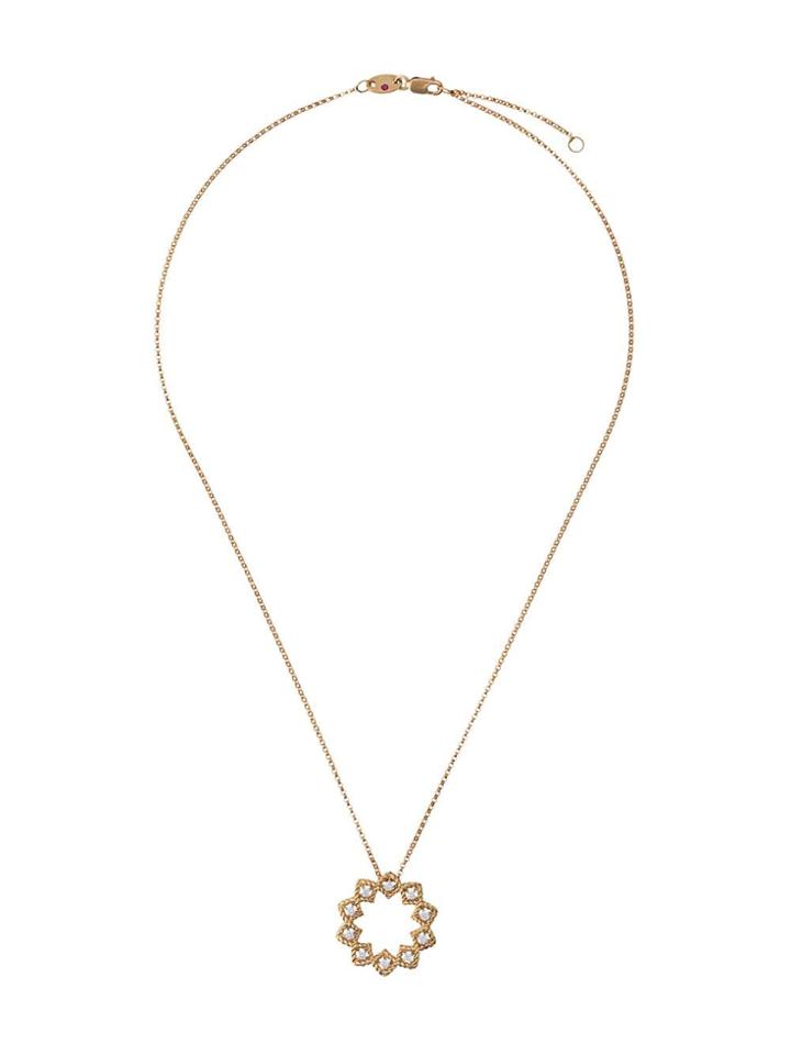 Roberto Coin 18kt Yellow Gold Roman Barocco Diamond And Ruby Pendant