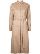 Estnation - Military Shirt Dress - Women - Cotton - 36, Brown, Cotton