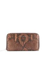 Orciani Snake-effect Wallet - Brown