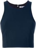 T By Alexander Wang Cropped Tank Top, Women's, Size: Xs, Blue, Rayon/nylon/spandex/elastane