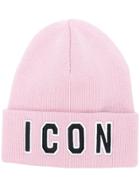 Dsquared2 Icon Beanie - Pink & Purple