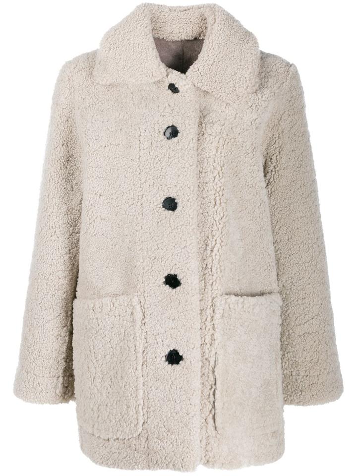 Zadig & Voltaire Magdas Reversible Coat - Neutrals