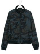 Woolrich Kids - Camouflage Bomber Jacket - Kids - Polyamide/polyester - 14 Yrs, Blue