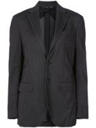 R13 Pinstripe Blazer Jacket - Grey