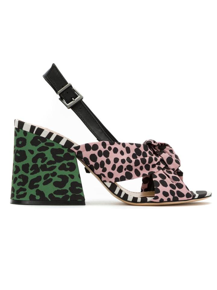 Schutz Schutz S2056200080004 Poppy Rose-black/black Leather/fur/exotic