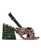 Schutz Schutz S2056200080004 Poppy Rose-black/black Leather/fur/exotic