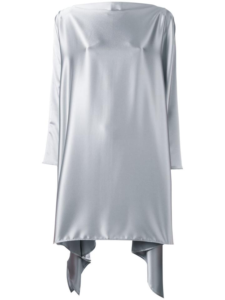 Gianluca Capannolo Asymmetric Oversized Dress, Women's, Size: 44, Grey, Polyester/triacetate