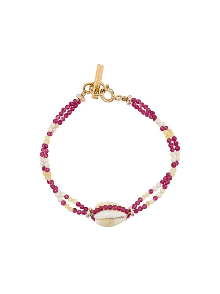 Isabel Marant Beaded Shell Bracelet - Pink