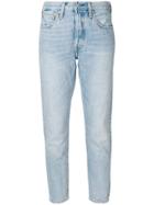 Levi's Cropped Faded Jeans - Blue